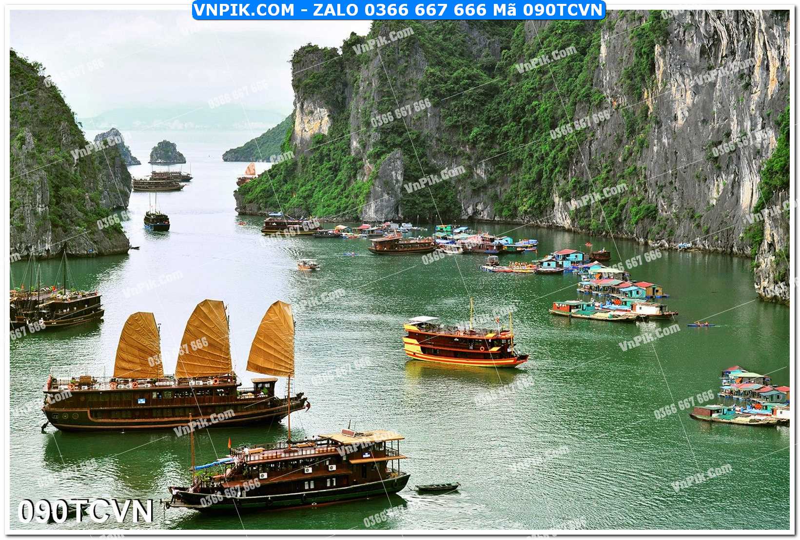 Mẫu tranh thắng cảnh việt nam mã file 090TCVN