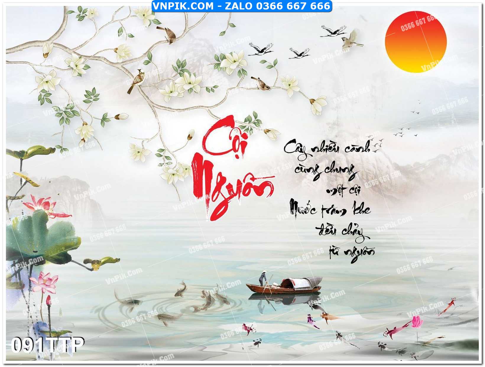 Tranh chữ thư pháp nghệ thuật 091TTP