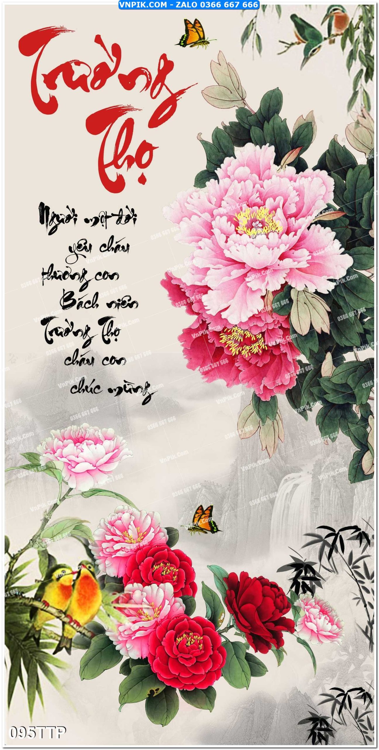 Tranh chữ thư pháp nghệ thuật 095TTP