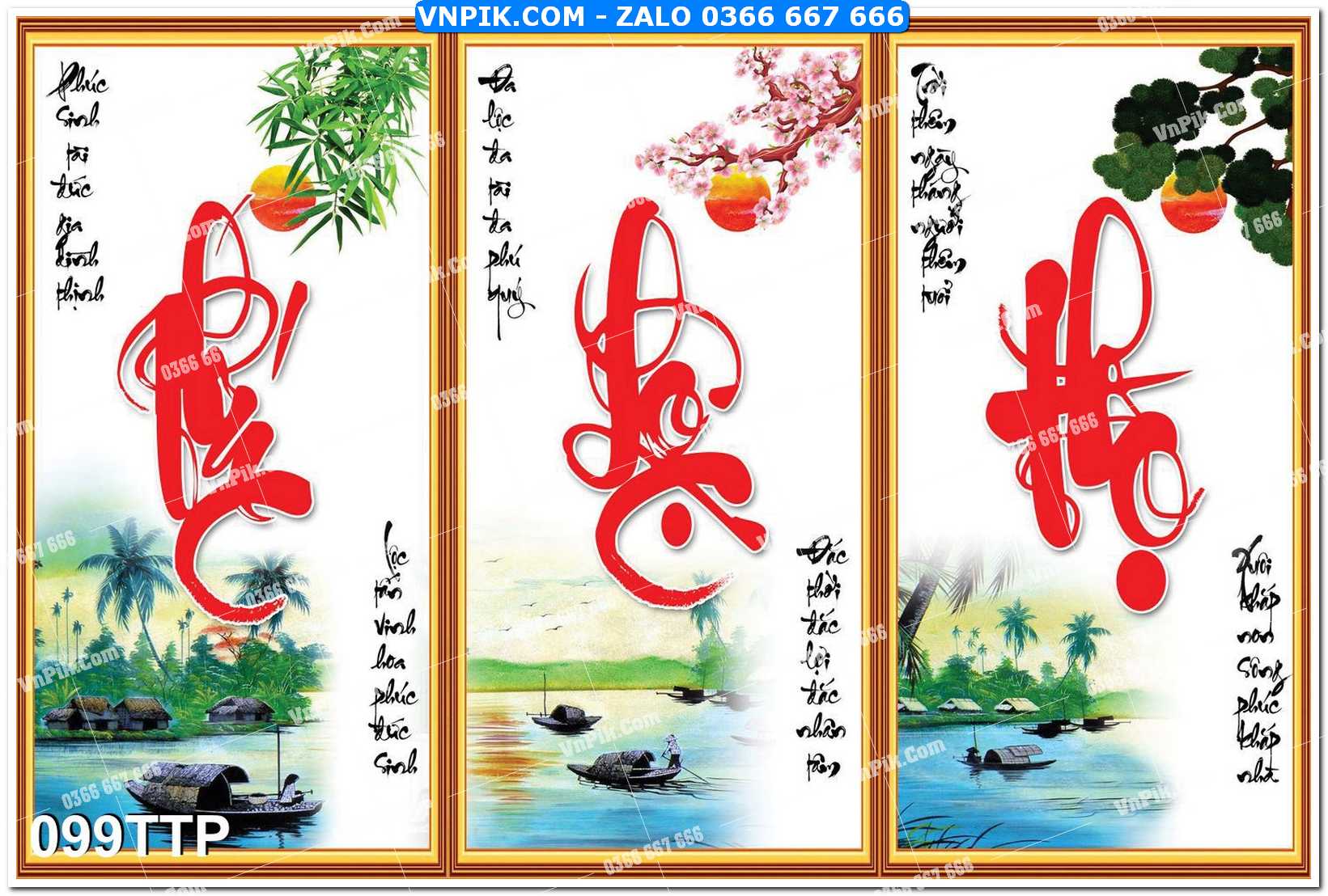 Tranh chữ thư pháp nghệ thuật 099TTP
