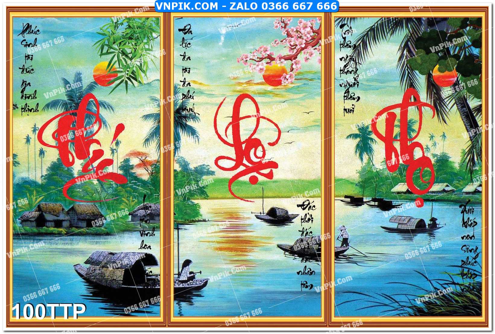 Tranh chữ thư pháp nghệ thuật 100TTP