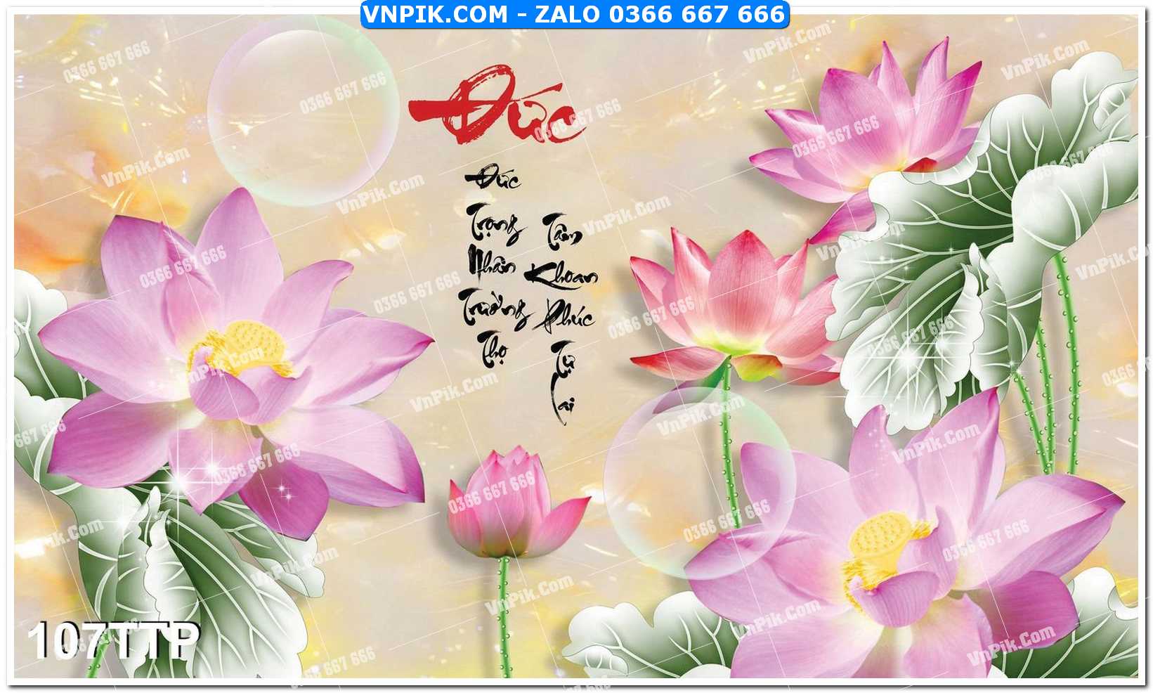 Tranh chữ thư pháp nghệ thuật 107TTP