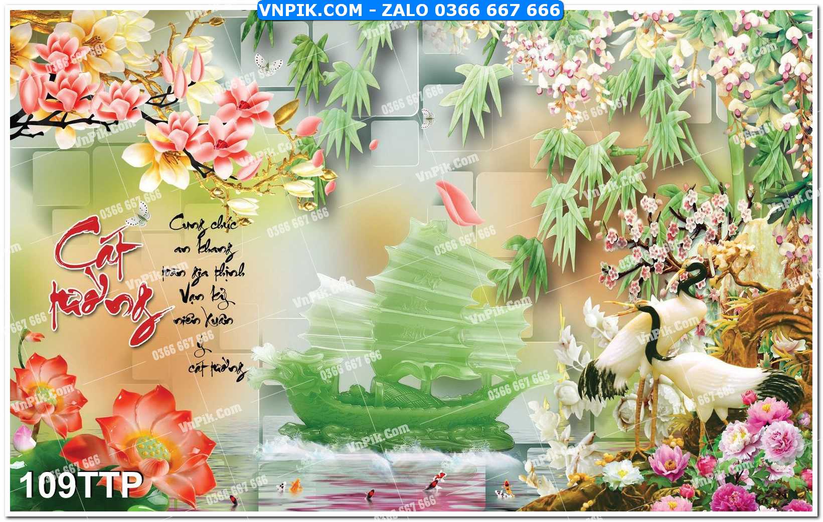 Tranh chữ thư pháp nghệ thuật 109TTP