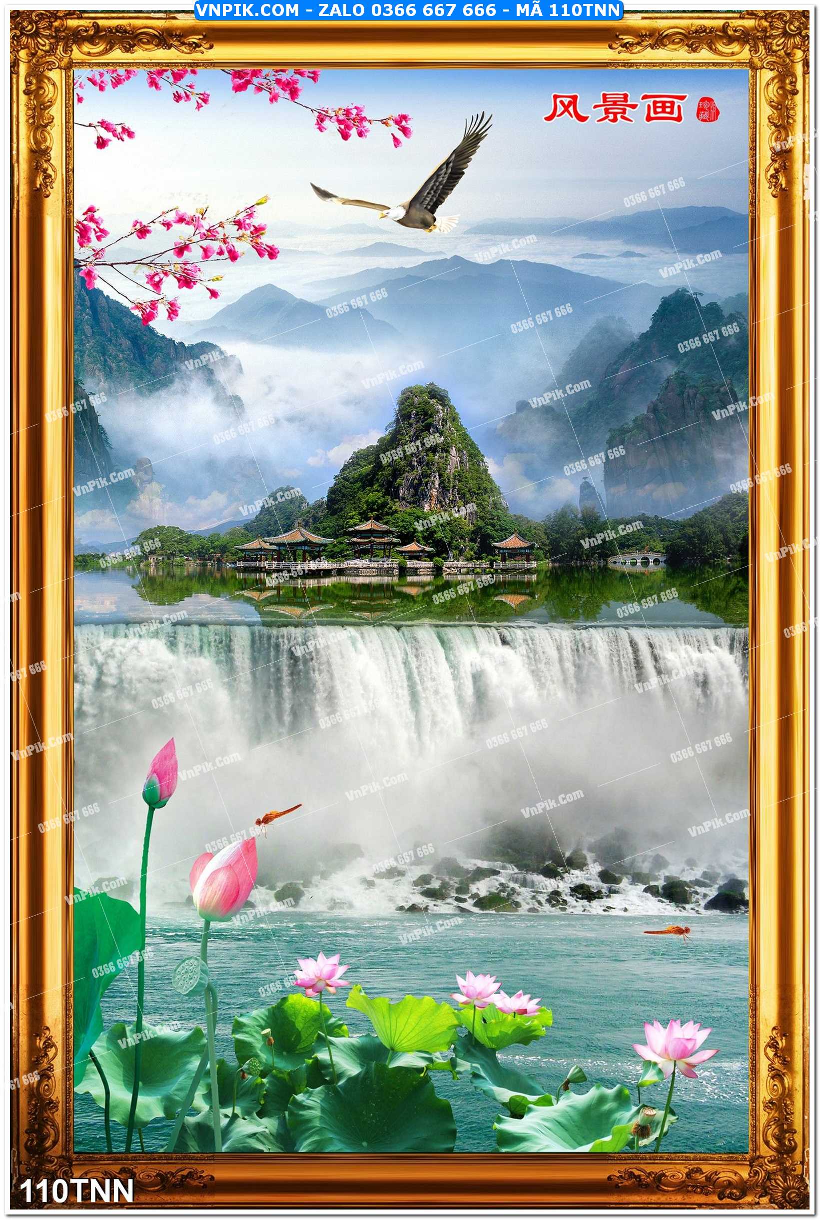 Tranh phong cảnh thiên nhiên mã file 110TNN