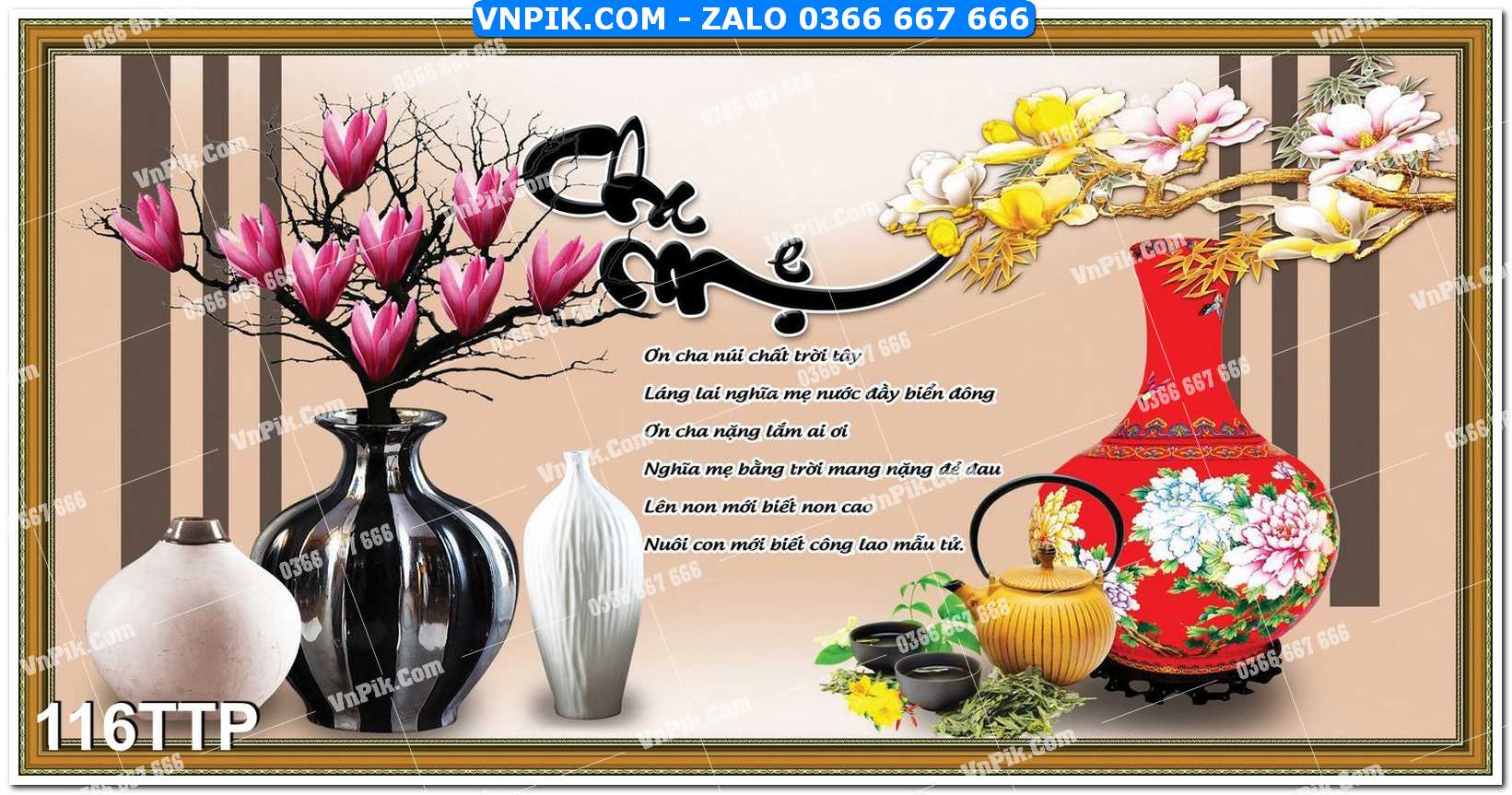 Tranh chữ thư pháp nghệ thuật 116TTP