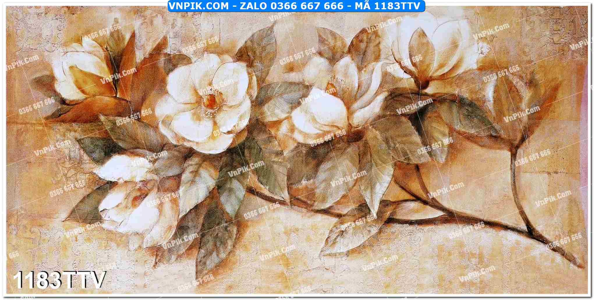 Tranh sơn dầu tĩnh vật hoa quả mã file 1183TTV