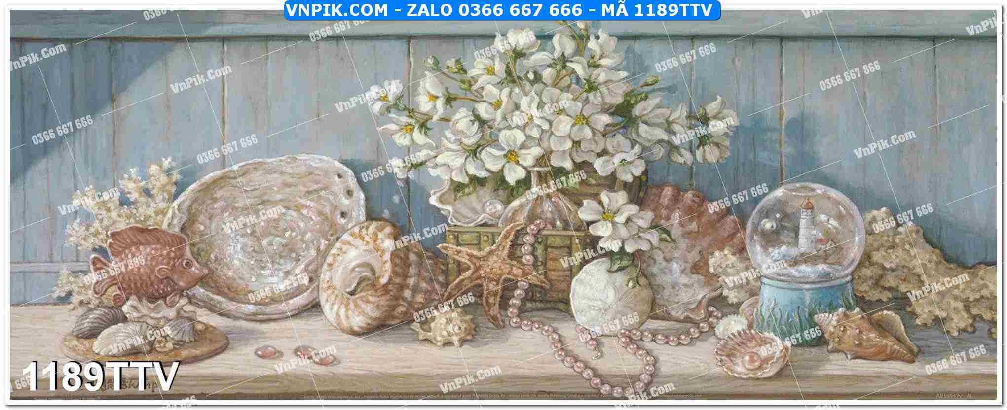 Tranh sơn dầu tĩnh vật hoa quả mã file 1189TTV
