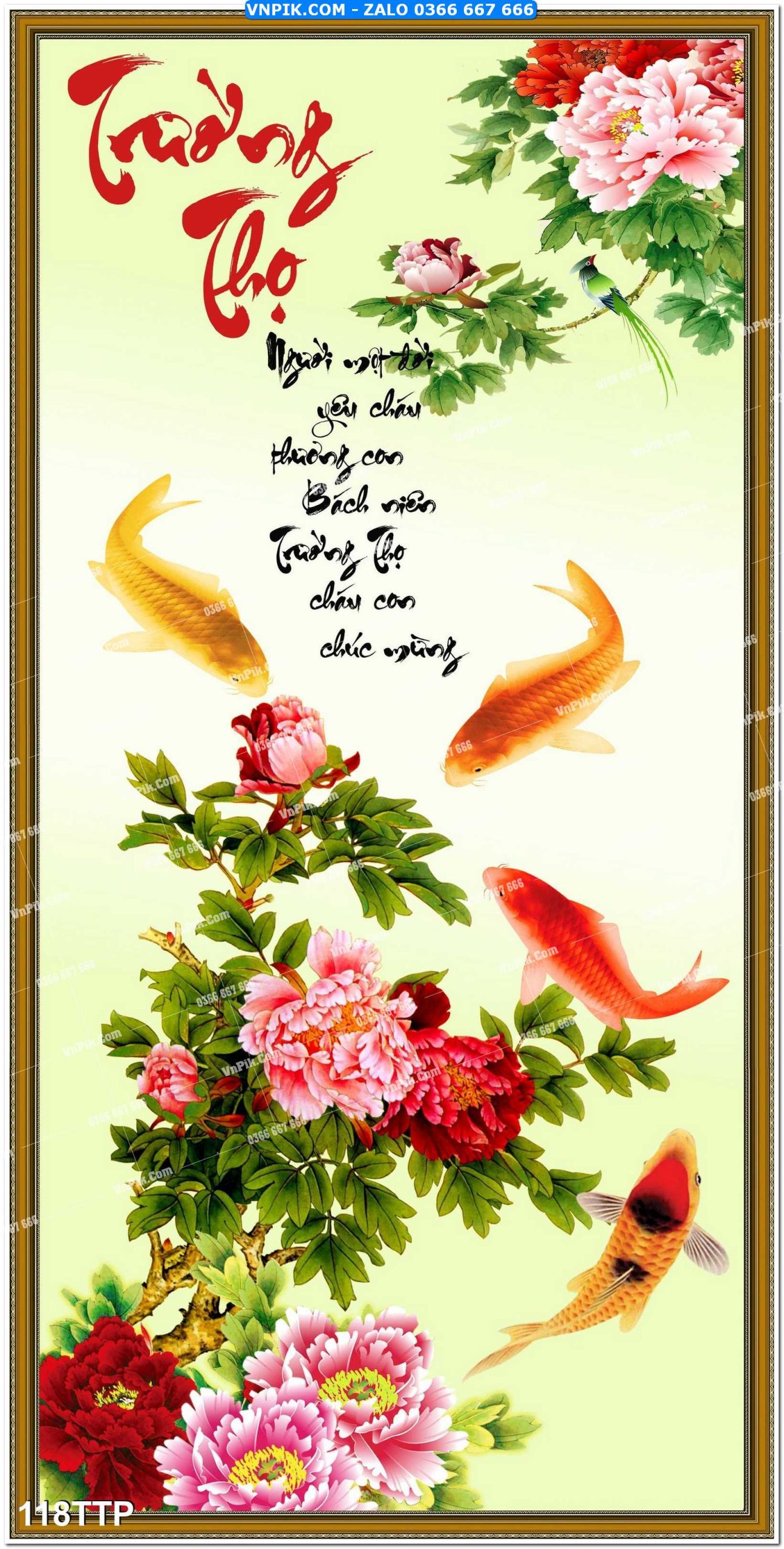 Tranh chữ thư pháp nghệ thuật 118TTP