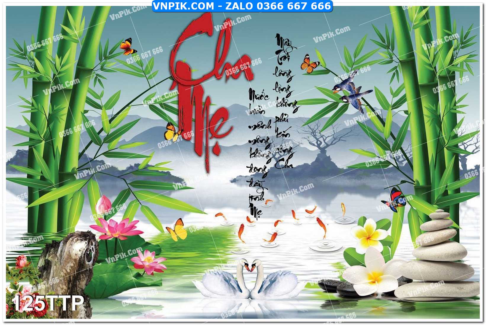 Tranh chữ thư pháp nghệ thuật 125TTP