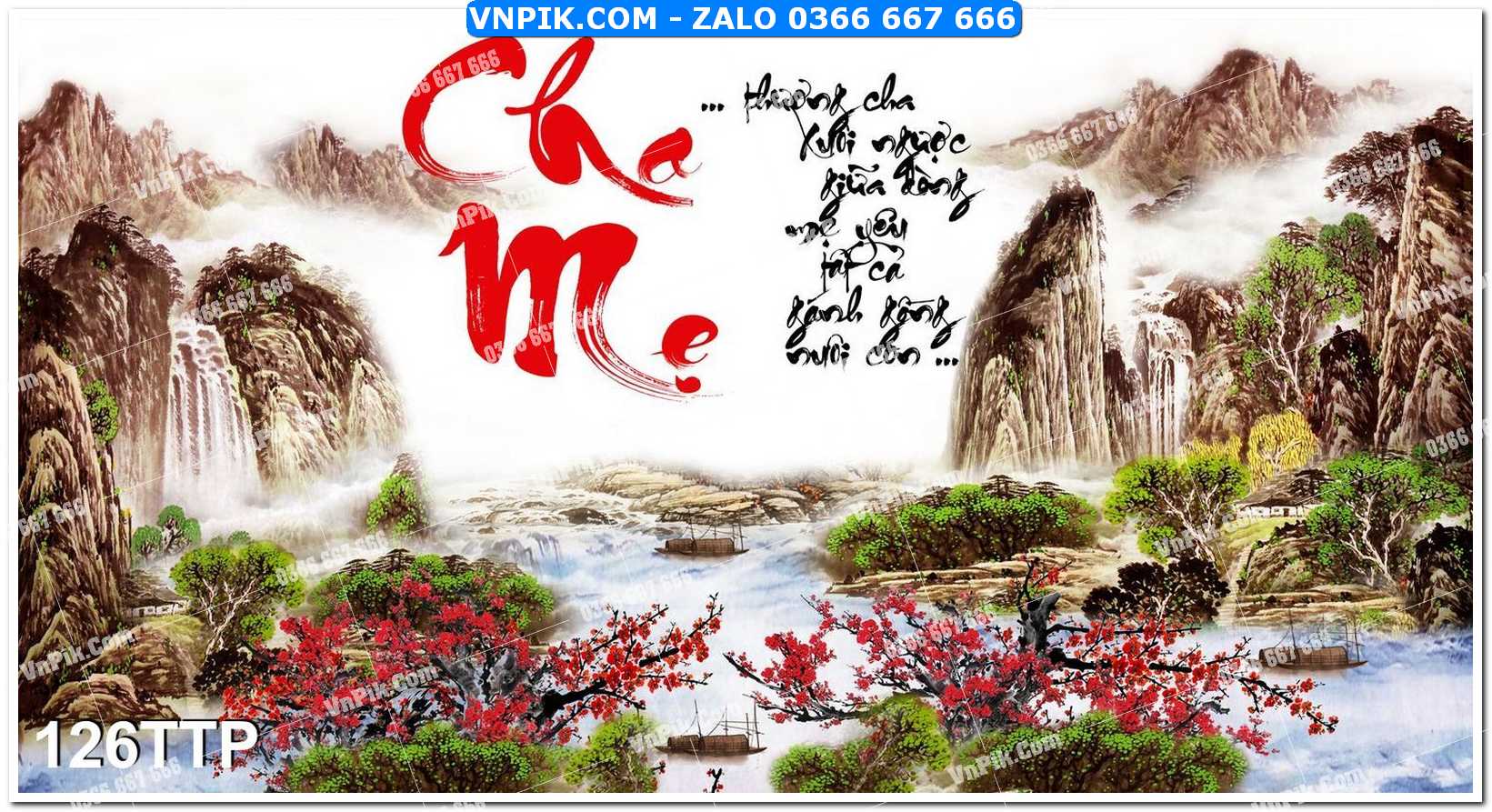 Tranh chữ thư pháp nghệ thuật 126TTP