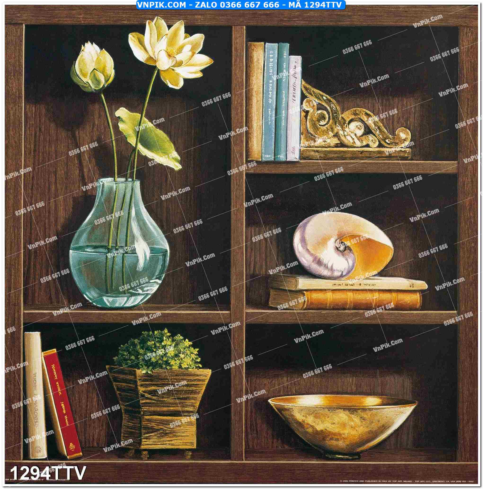 Tranh sơn dầu tĩnh vật hoa quả mã file 1294TTV