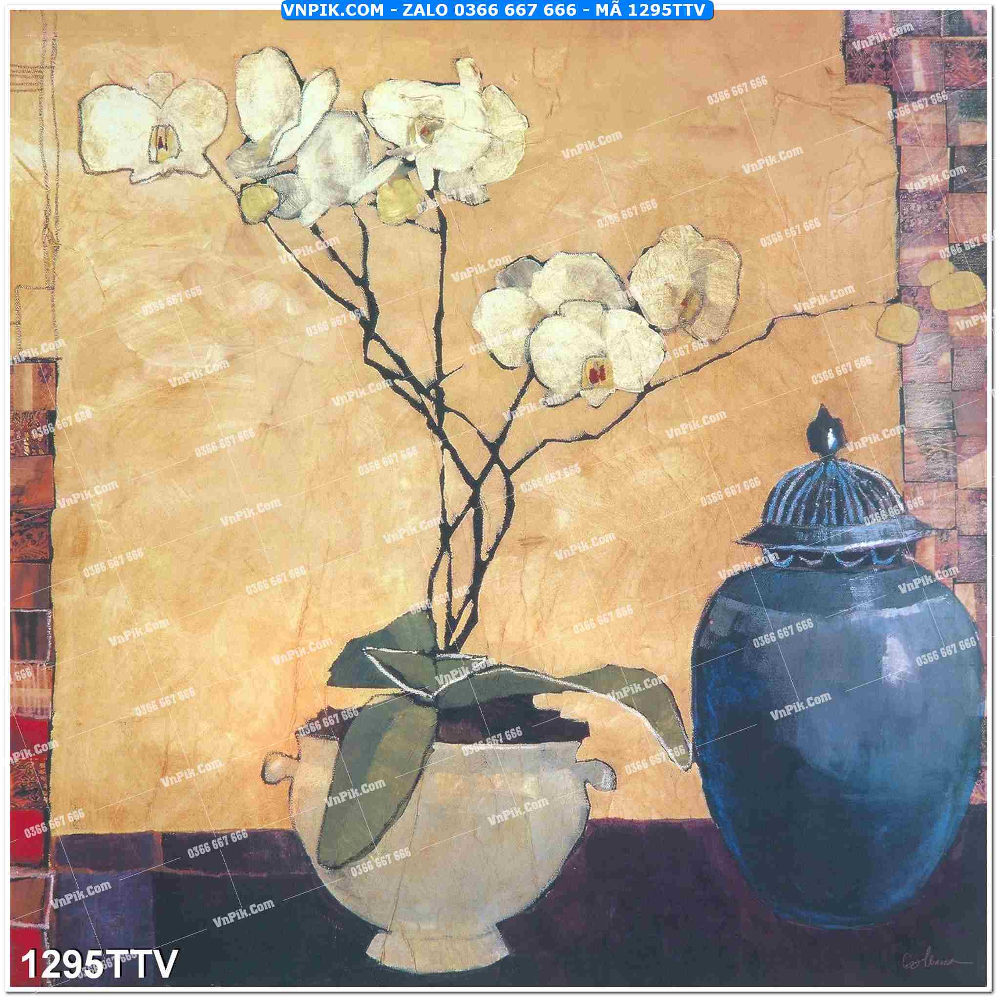 Tranh sơn dầu tĩnh vật hoa quả mã file 1295TTV
