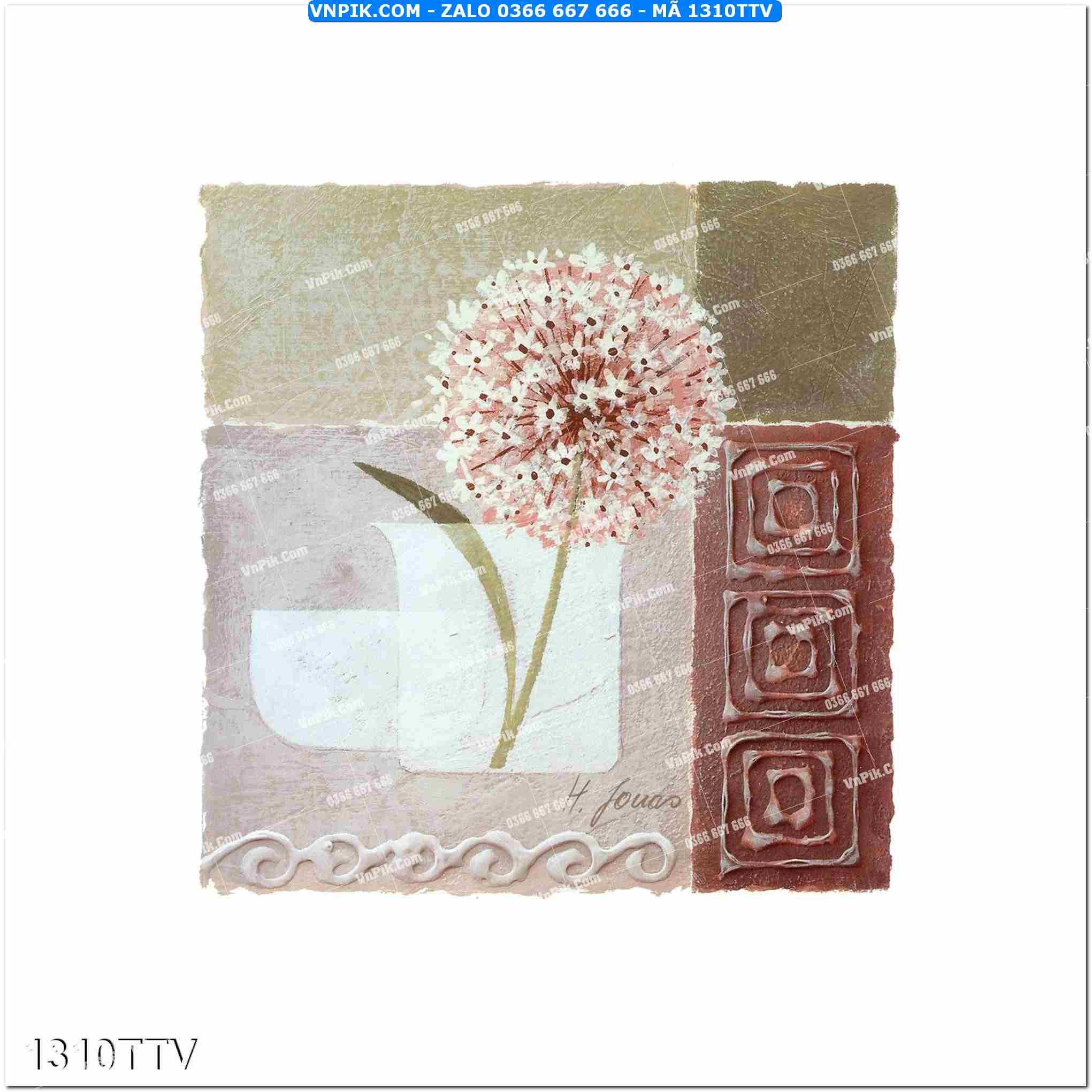 Tranh sơn dầu tĩnh vật hoa quả mã file 1310TTV