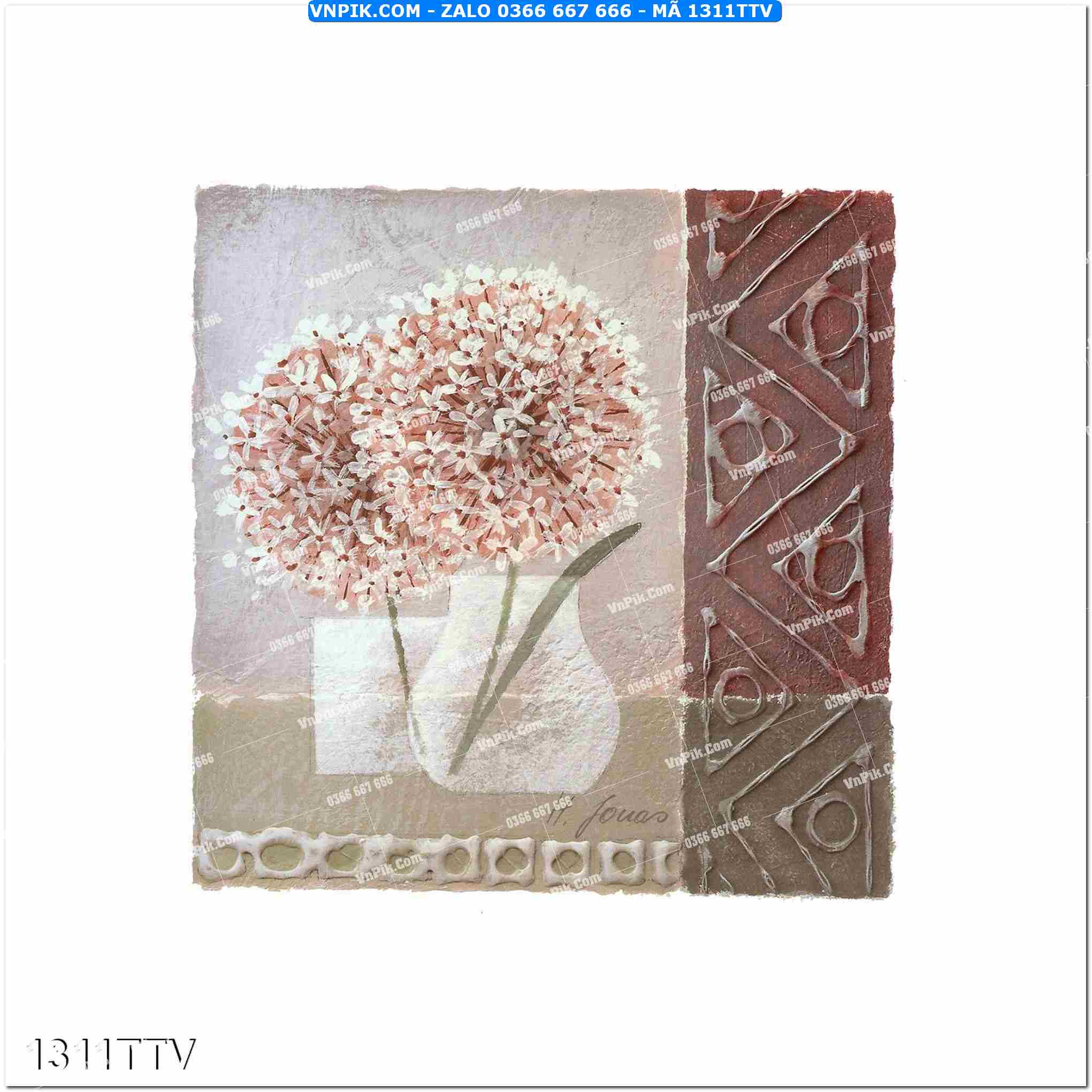 Tranh sơn dầu tĩnh vật hoa quả mã file 1311TTV