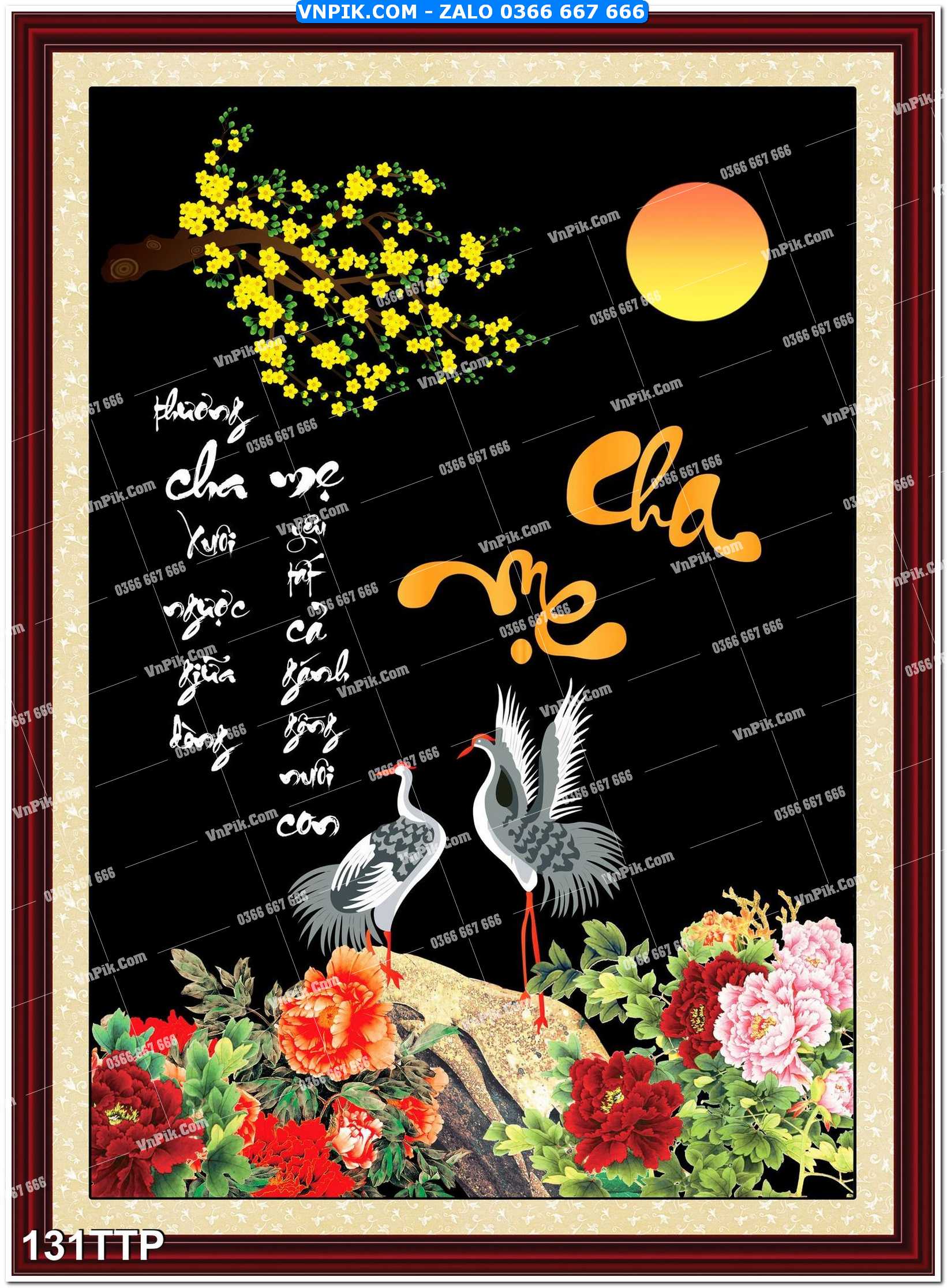 Tranh chữ thư pháp nghệ thuật 131TTP