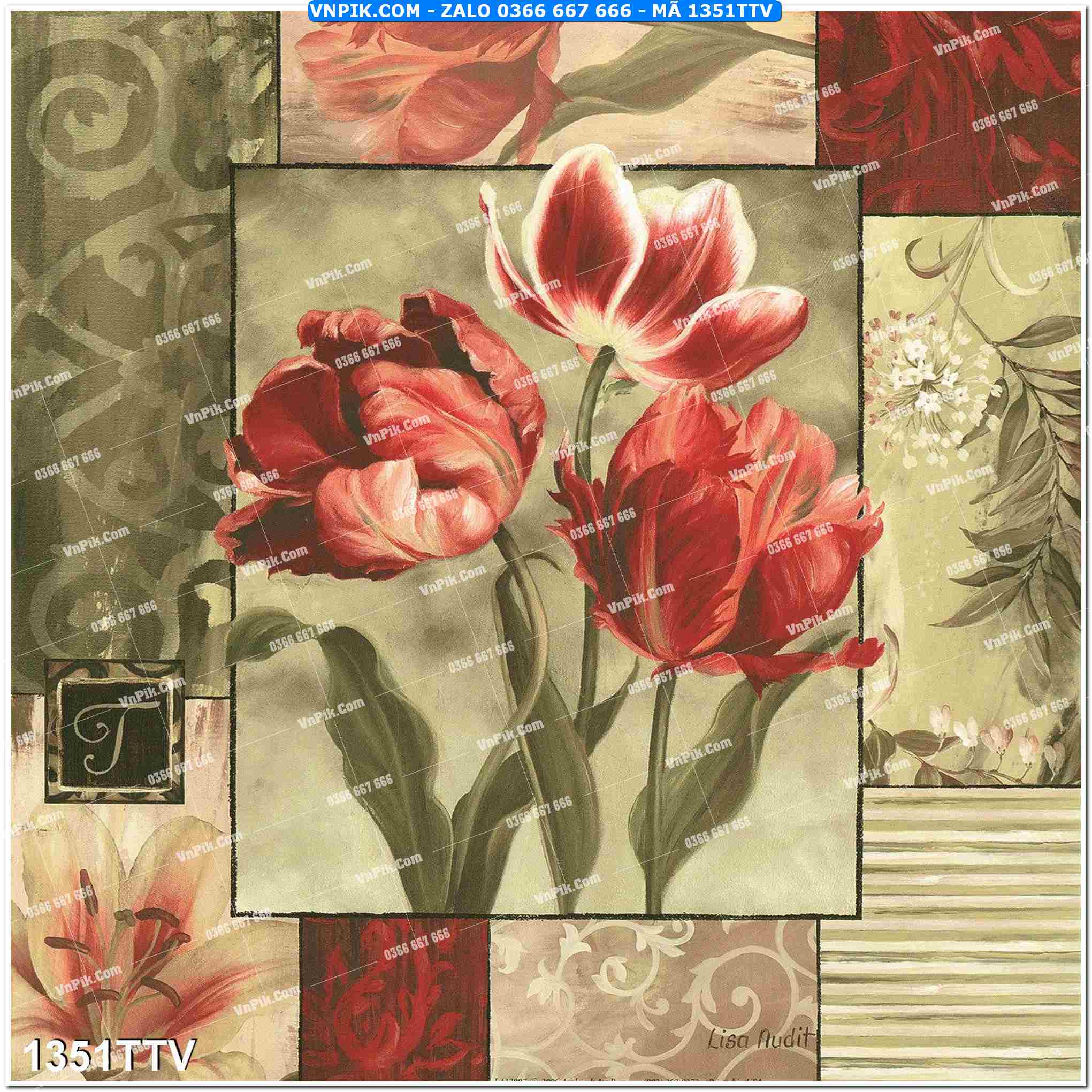 Tranh sơn dầu tĩnh vật hoa quả mã file 1351TTV