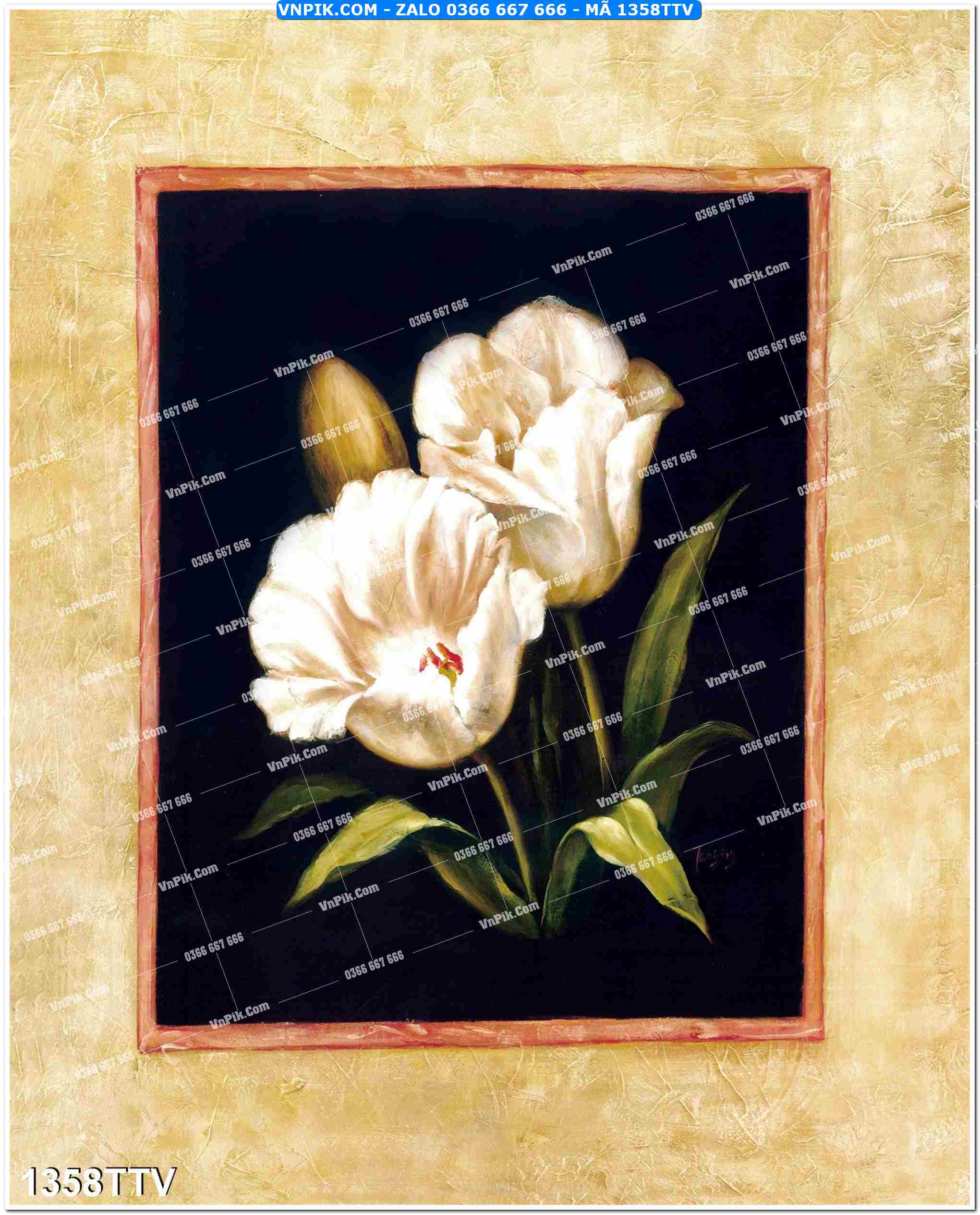 Tranh sơn dầu tĩnh vật hoa quả mã file 1358TTV