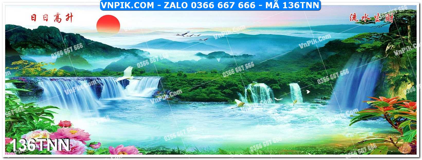 Tranh phong cảnh thiên nhiên mã file 136TNN