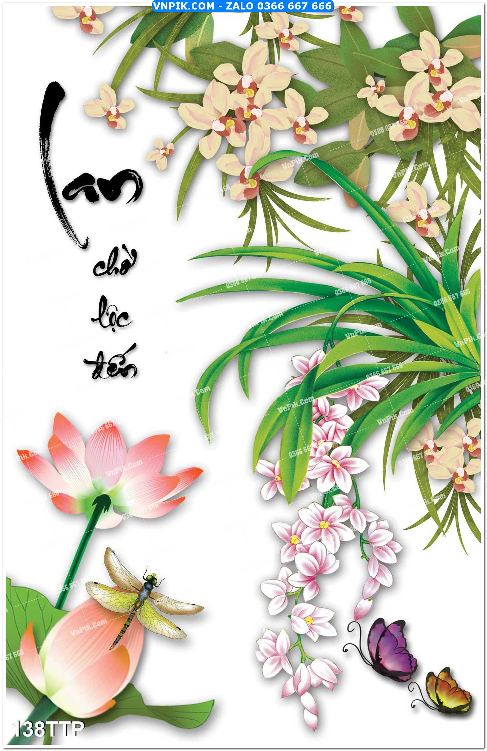 Tranh chữ thư pháp nghệ thuật 138TTP