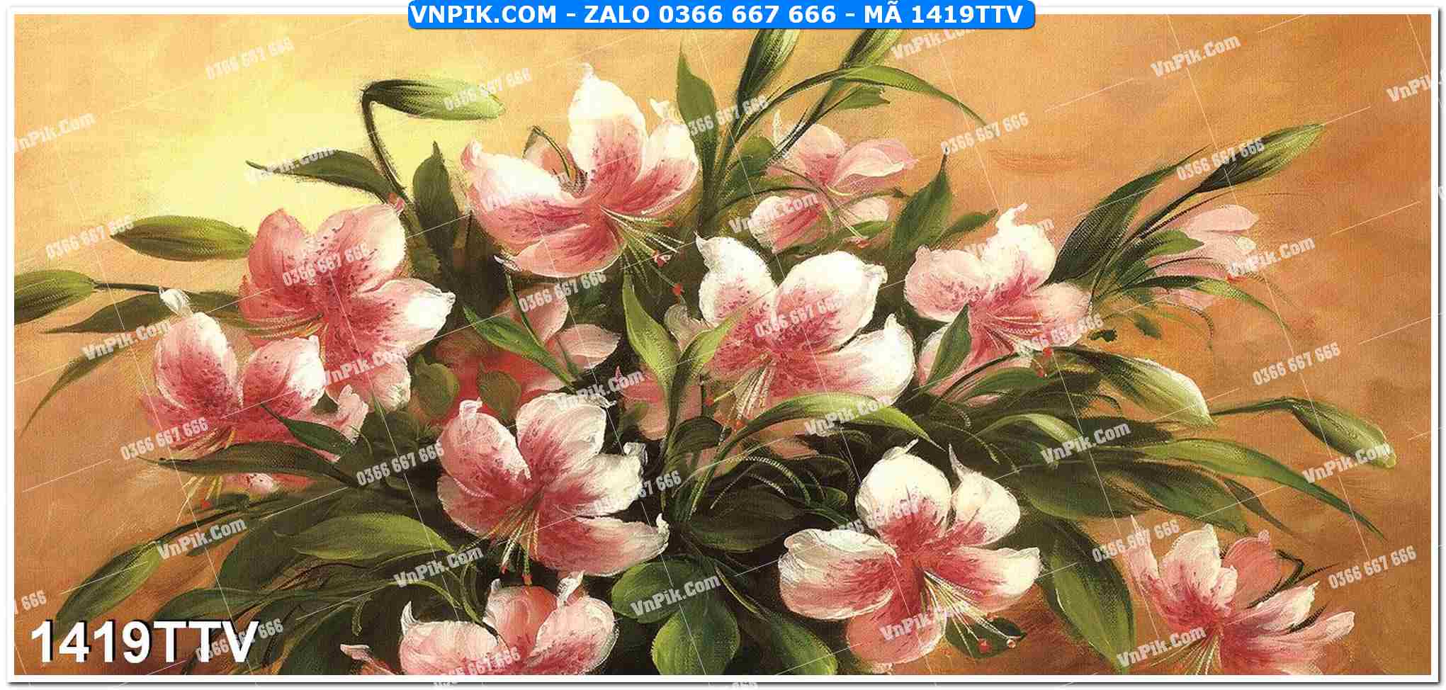 Tranh sơn dầu tĩnh vật hoa quả mã file 1419TTV