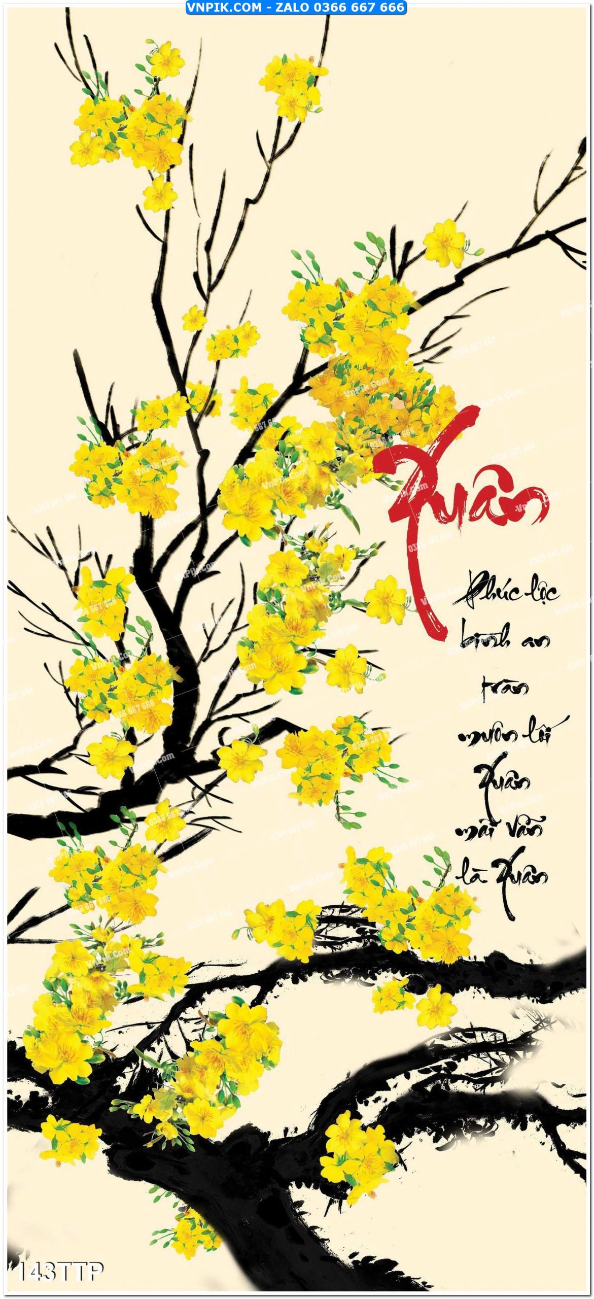 Tranh chữ thư pháp nghệ thuật 143TTP