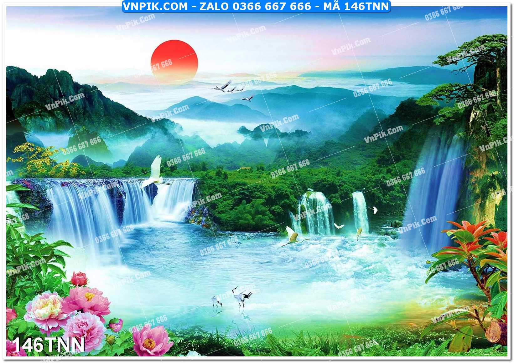 Tranh phong cảnh thiên nhiên mã file 146TNN