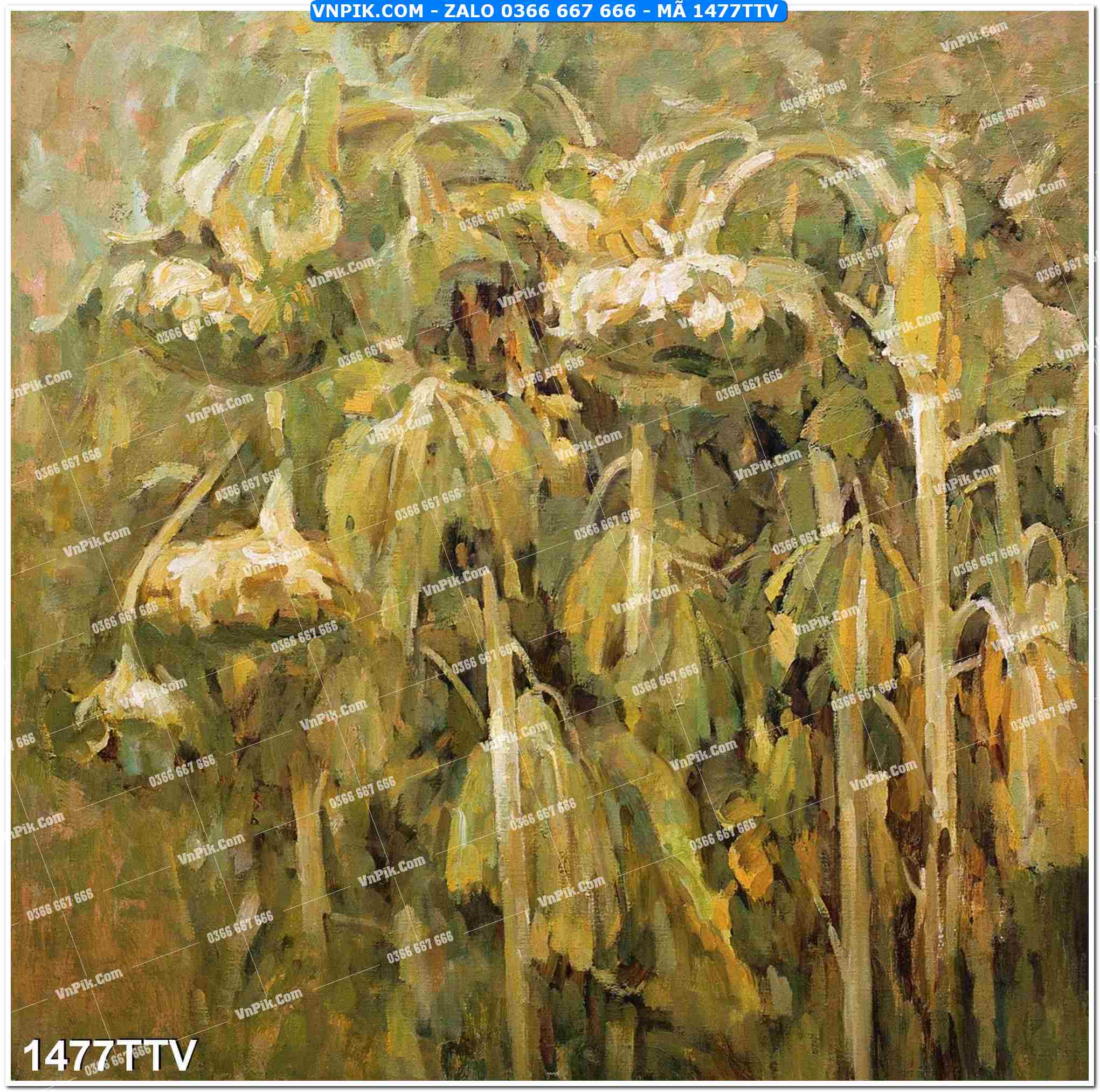 Tranh sơn dầu tĩnh vật hoa quả mã file 1477TTV