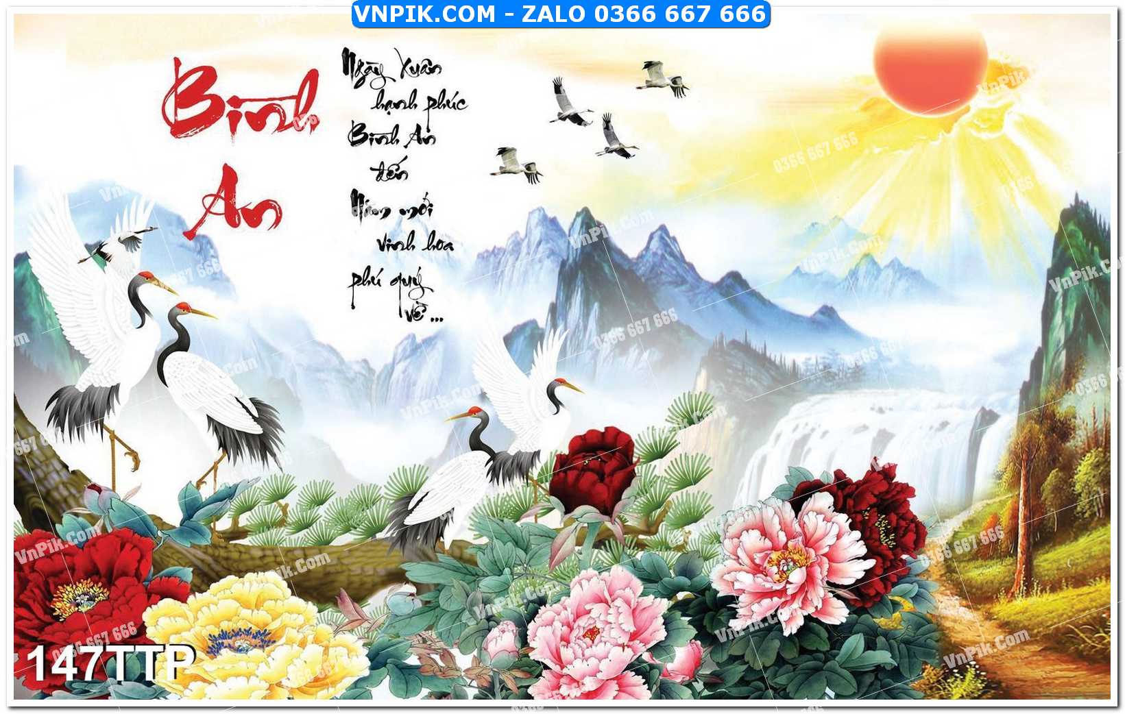 Tranh chữ thư pháp nghệ thuật 147TTP
