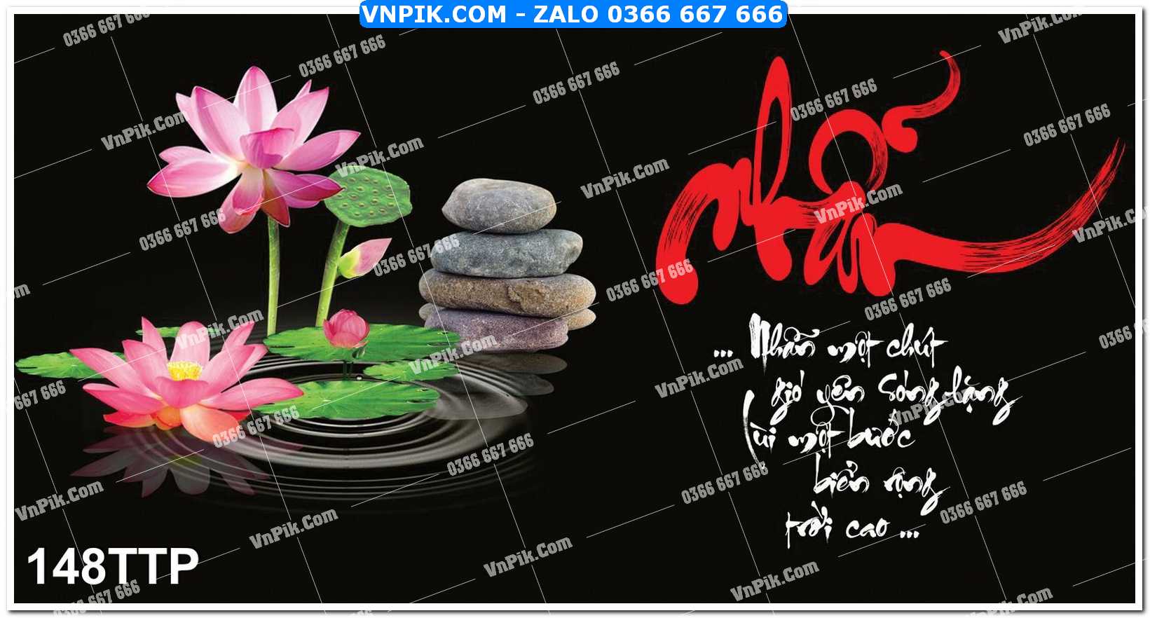 Tranh chữ thư pháp nghệ thuật 148TTP