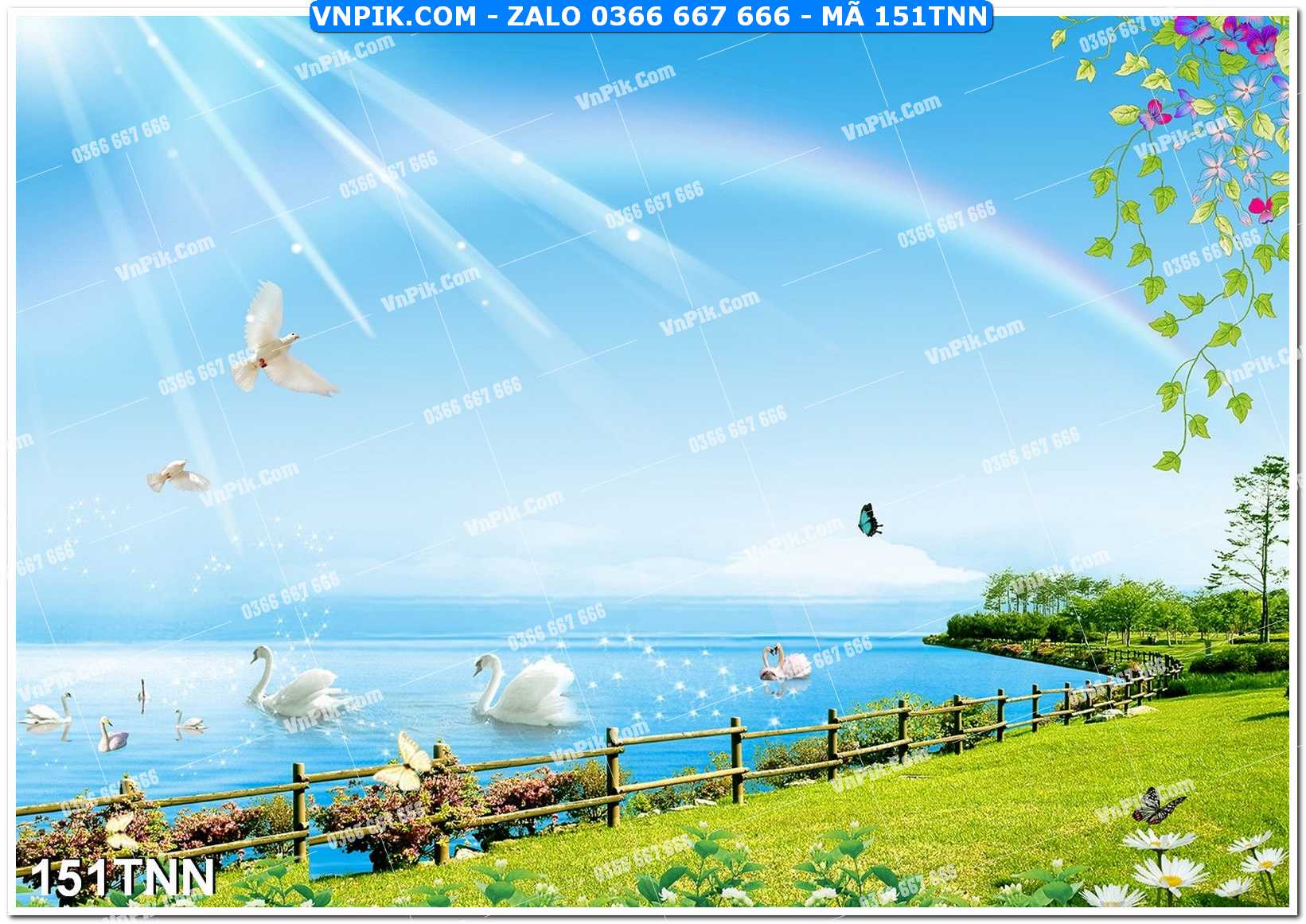 Tranh phong cảnh thiên nhiên mã file 151TNN