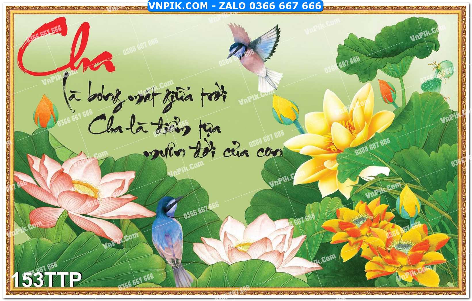 Tranh chữ thư pháp nghệ thuật 153TTP