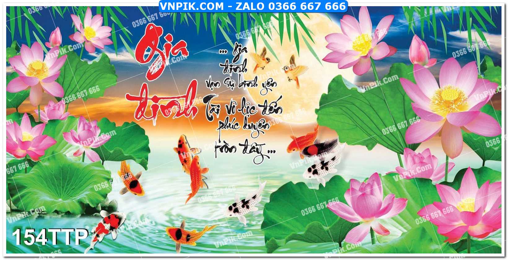 Tranh chữ thư pháp nghệ thuật 154TTP