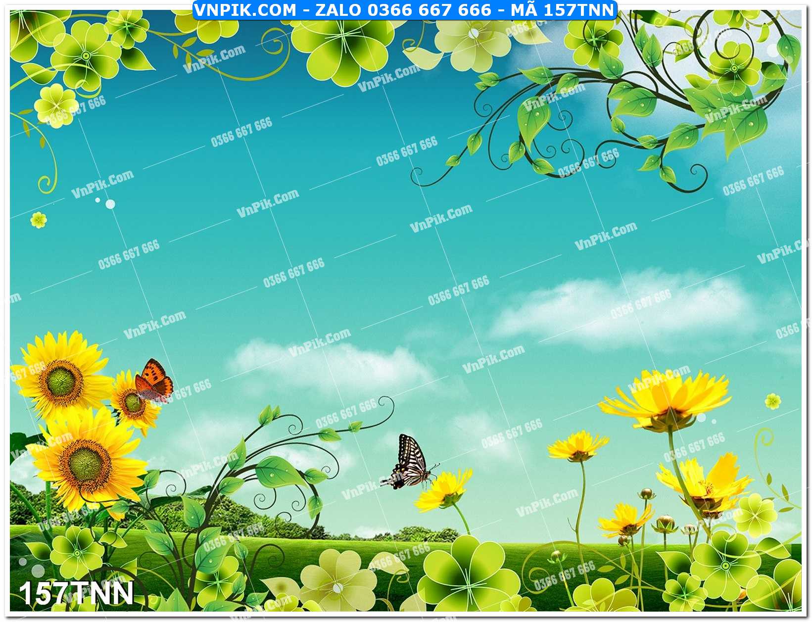 Tranh phong cảnh thiên nhiên mã file 157TNN