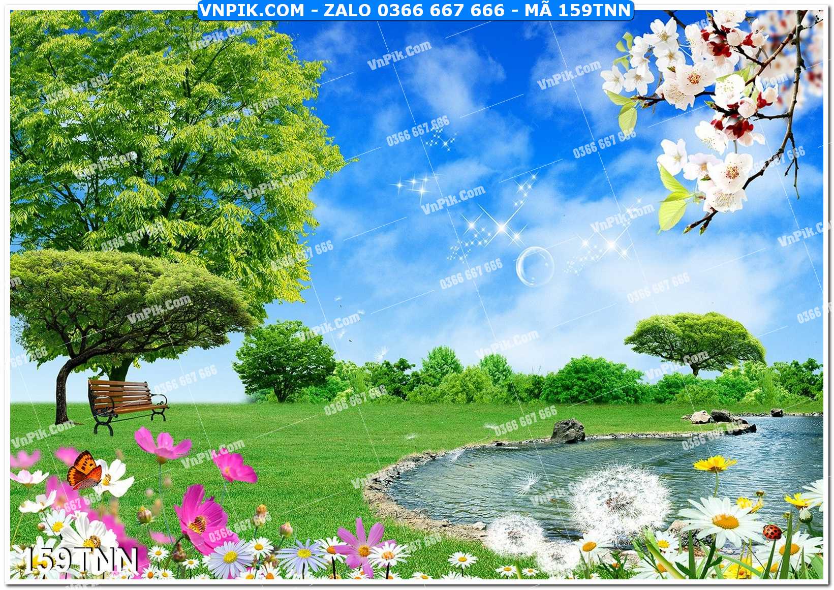 Tranh phong cảnh thiên nhiên mã file 159TNN