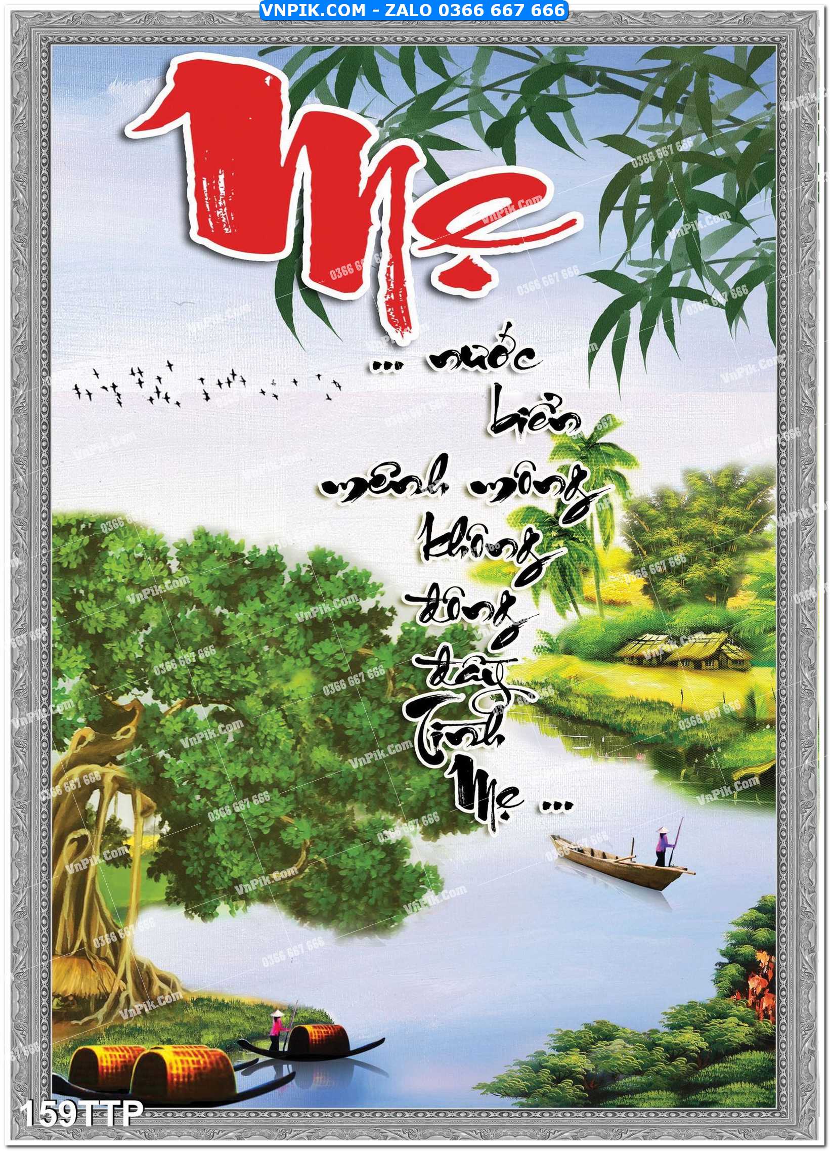 Tranh chữ thư pháp nghệ thuật 159TTP