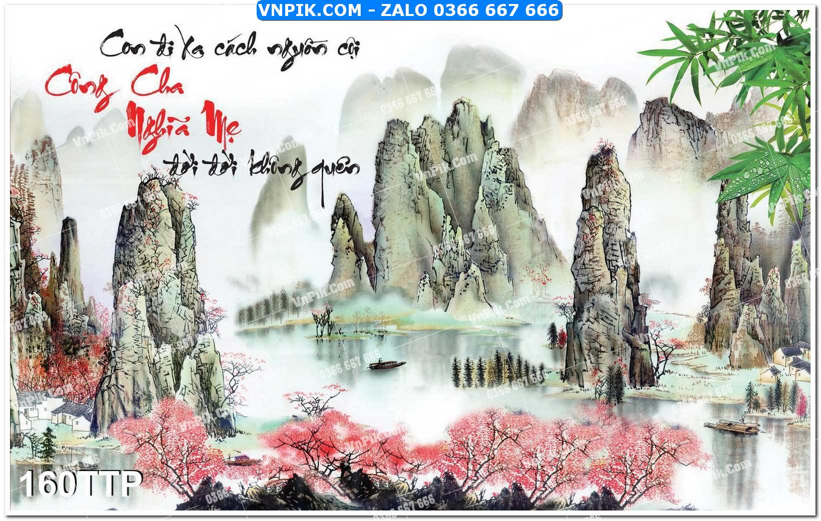Tranh chữ thư pháp nghệ thuật 160TTP