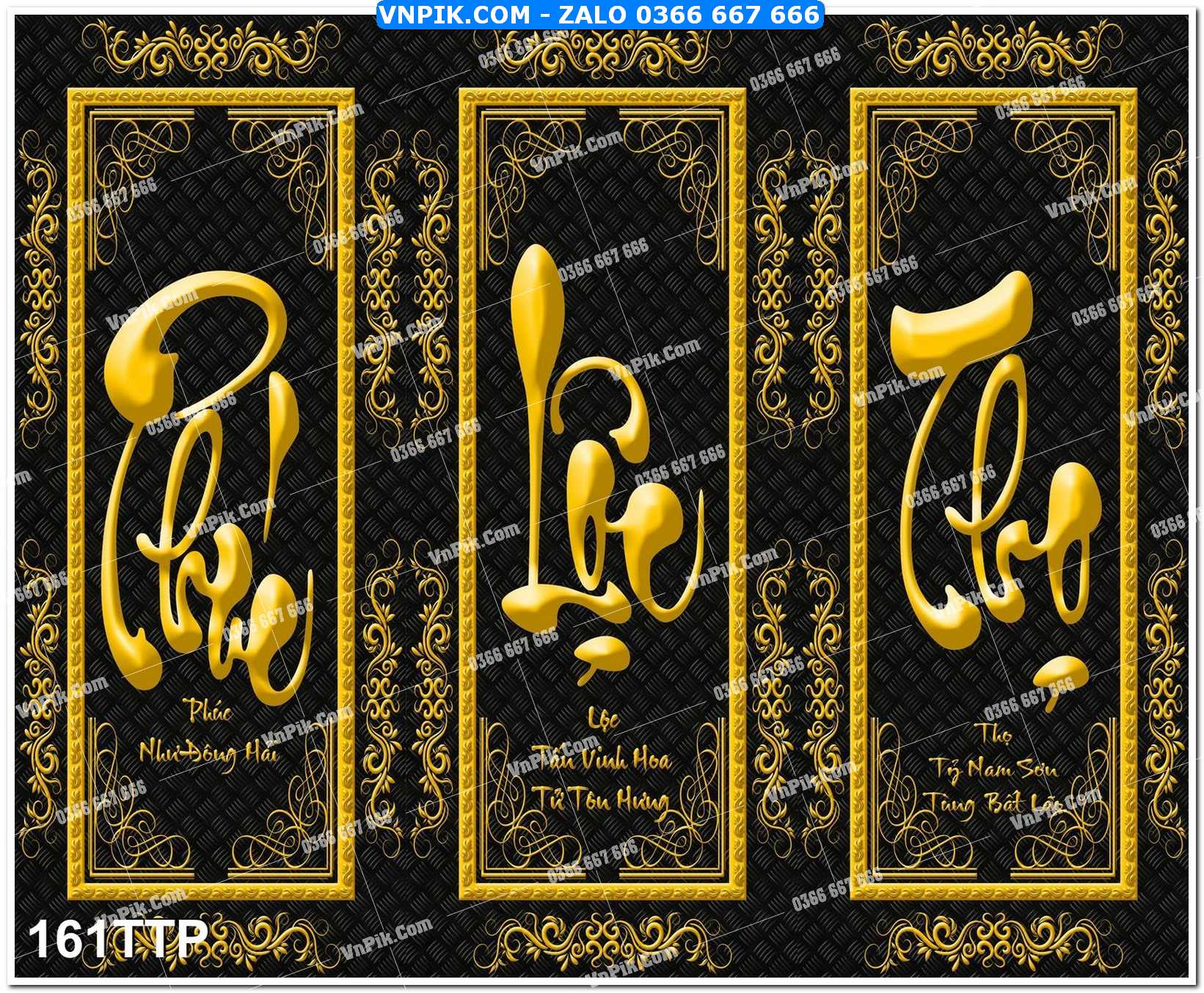 Tranh chữ thư pháp nghệ thuật 161TTP