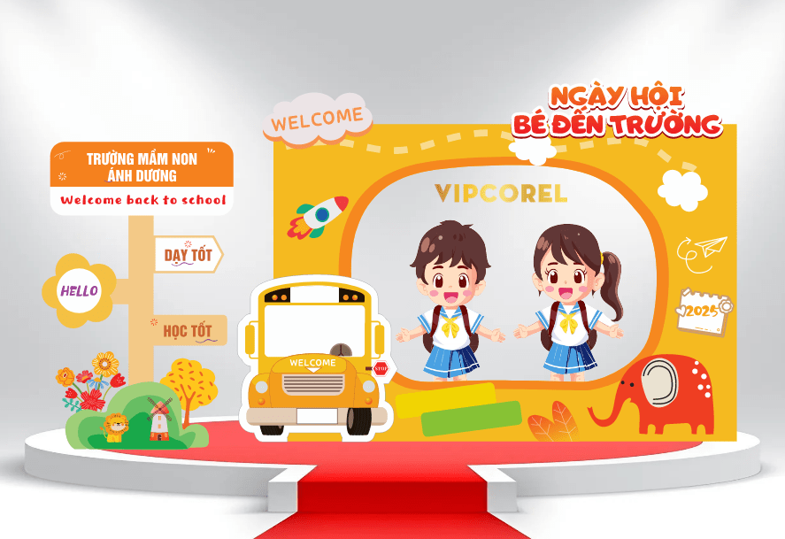 Market Khai giảng chào năm học mới 2025 #5 file corel