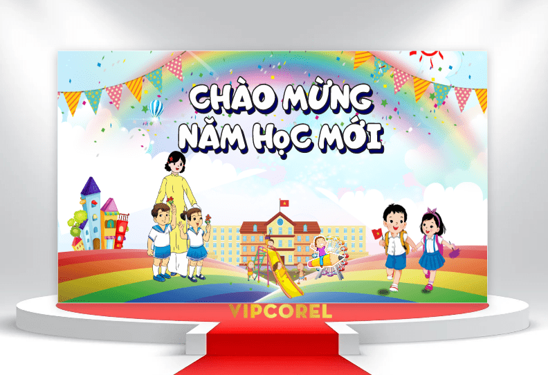 Market Khai giảng chào năm học mới 2025 #16 file corel