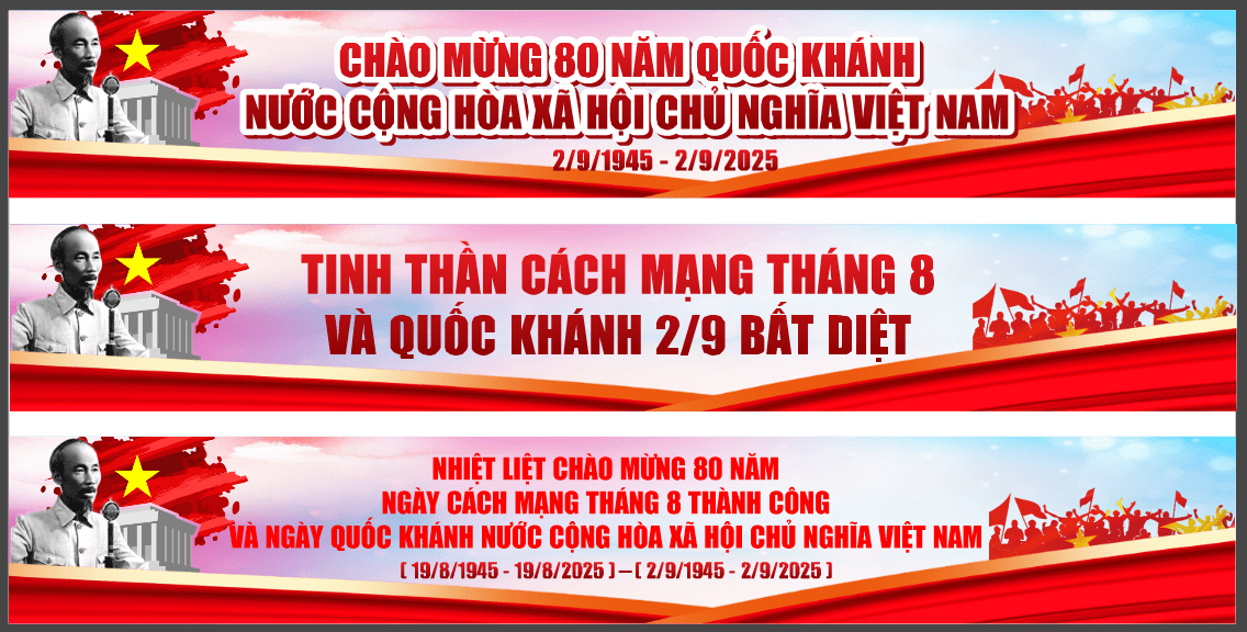 Băng rôn chào mừng 80 năm Quốc Khánh 2/9
