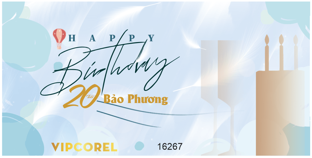 Market sinh nhật 20 tuổi Bảo Phương file corel