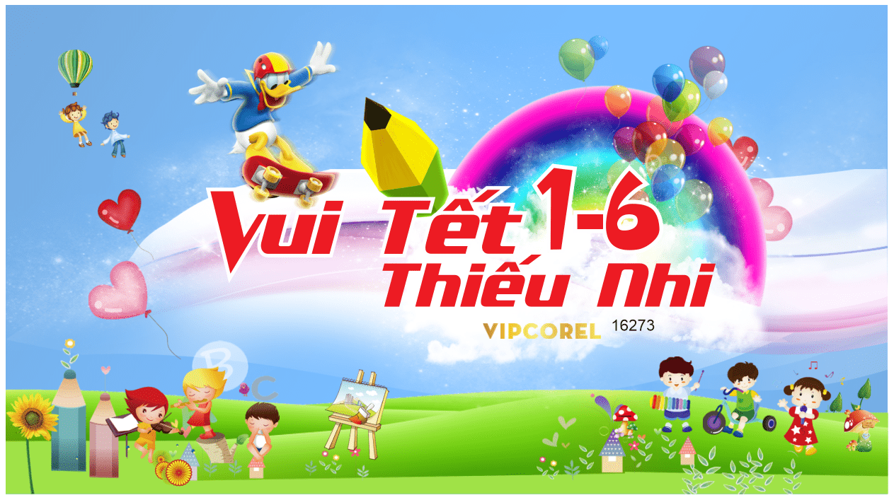 Market nền vui tết thiếu nhi 1-6 năm 2025 #3