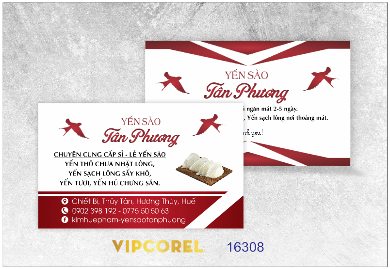 Card visit Yến Sào #2 file corel x7