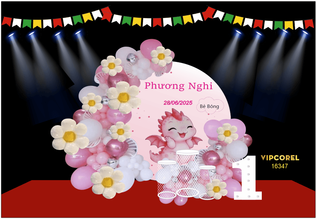 Market trang trí bóng sinh nhật Phương Nghi