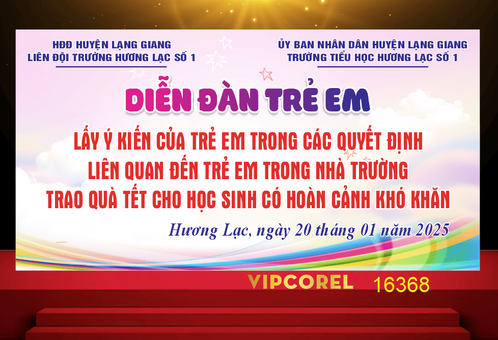 Market trương trình Diễn đàn trẻ em 2025 file corel