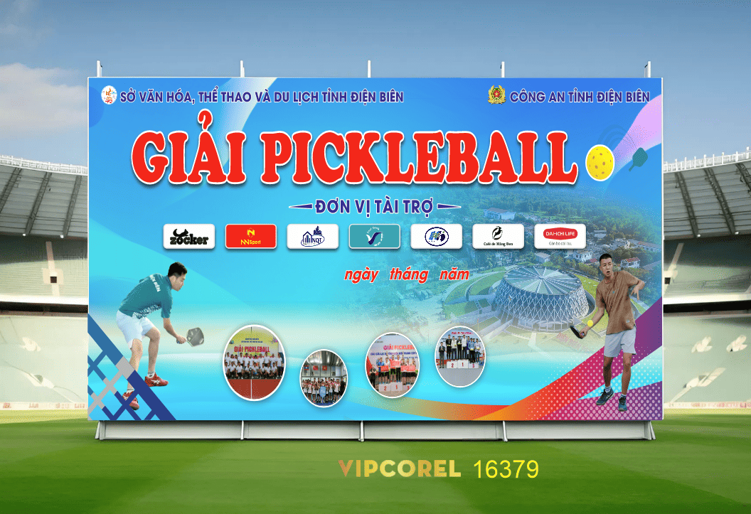 Giải Pickleball công an tỉnh Điện Biên file corel
