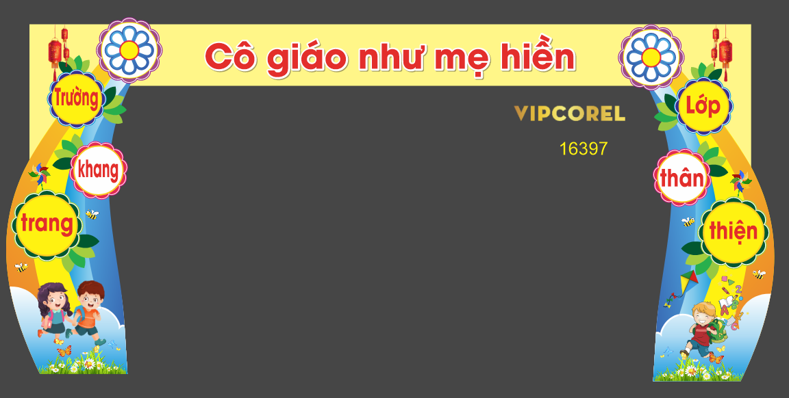 Mẫu trang trí khu vui chơi trường mầm non