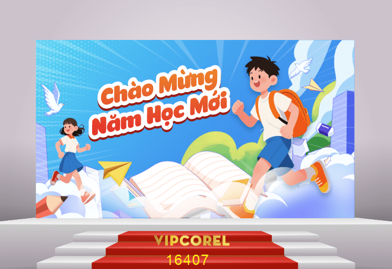Market Khai giảng chào năm học mới 2025 #27 file corel
