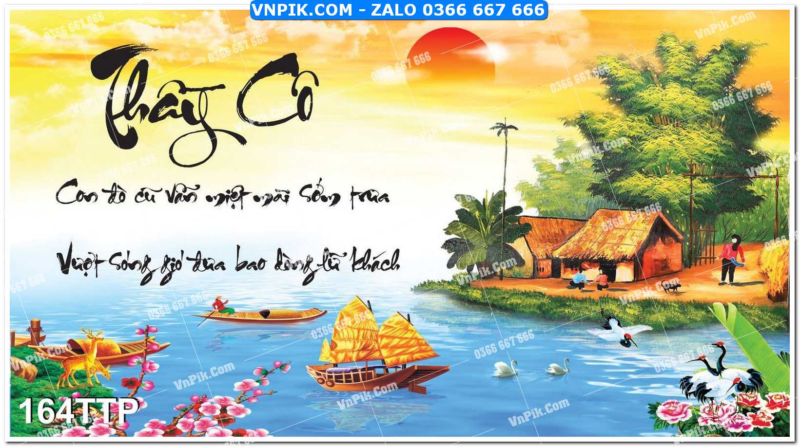 Tranh chữ thư pháp nghệ thuật 164TTP