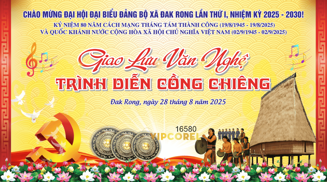 Market Giao lưu văn nghệ Trình diễn cồng chiêng